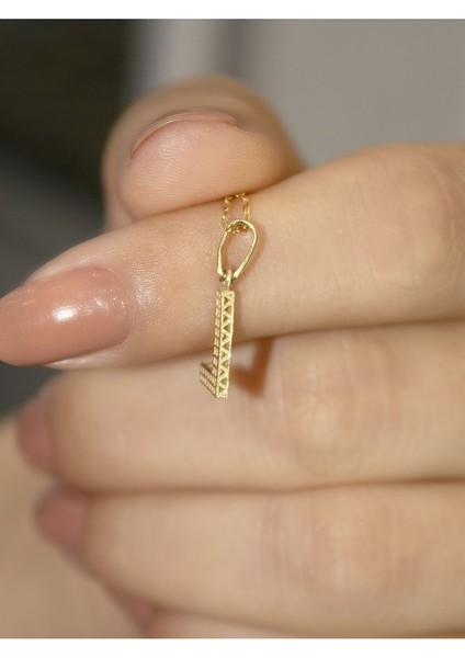 ZEYNEPLİ GOLD 14 Ayar Altın Küçük Füzyon L Harfli Kolye indirimleri