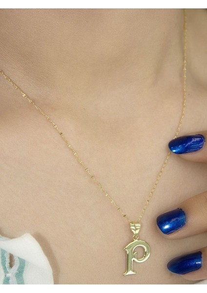 ZEYNEPLİ GOLD 14 Ayar Altın Şirin P Harfli Kolye fiyatları