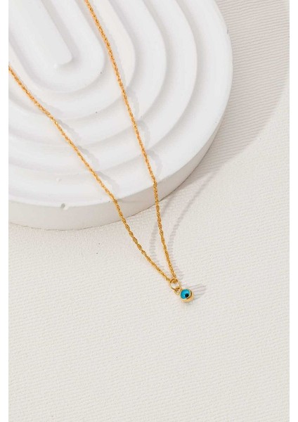 14 Ayar Altın Mavi Gözlü Burgu Kolye modelleri