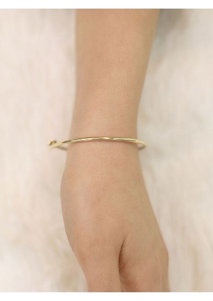 14 Ayar Altın Elastik Çivi Kelepçe Bilezik modelleri