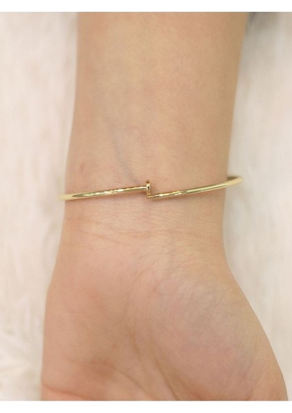 14 Ayar Altın Elastik Çivi Kelepçe Bilezik fırsatları