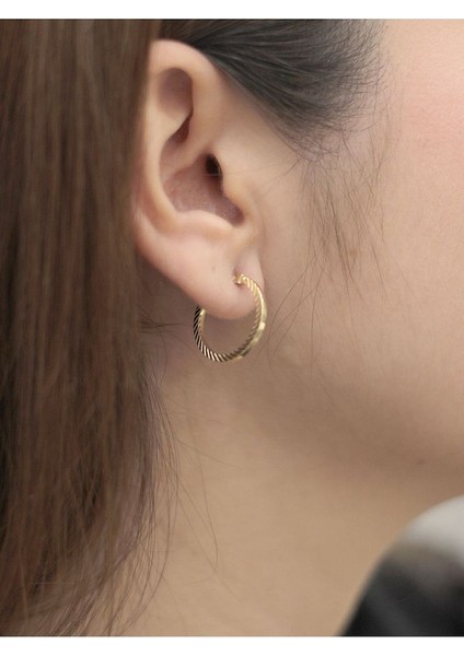 14 Ayar Altın Parıltı Küçük Halka Küpe fiyatları