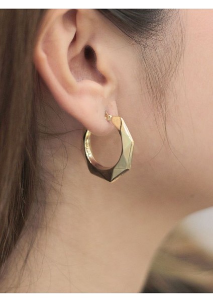 14 Ayar Altın Pramit Halka Küpe fiyatları