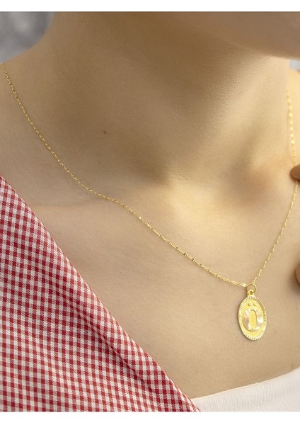 14 Ayar Altın Aynalı Oval Ö Harfli Kolye fiyatları