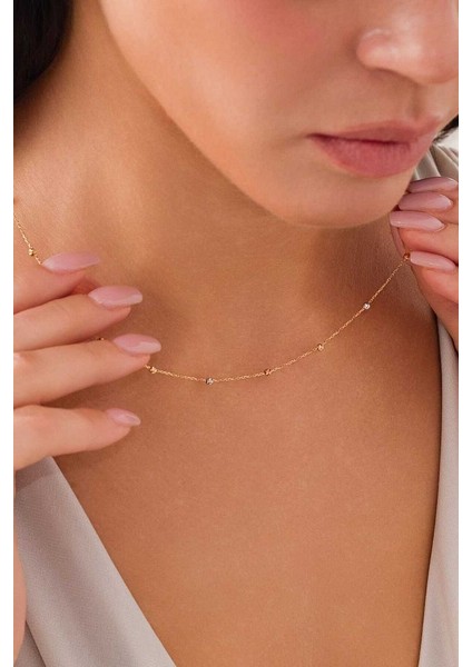 14 Ayar Altın 3 Renk Dorika Kolye fiyatları