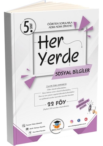 Zeka Küpü Yayınları 5. Sınıf Her Yerde Sosyal Bilgiler Soru Föyleri