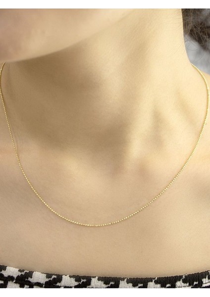 14 Ayar Altın Tırnak Makas Kolye Zincir