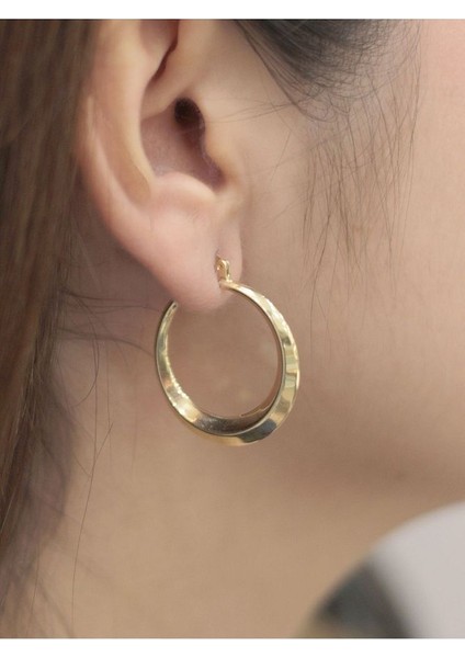 14 Ayar Altın Ortaboy Hilal Küpe fiyatları