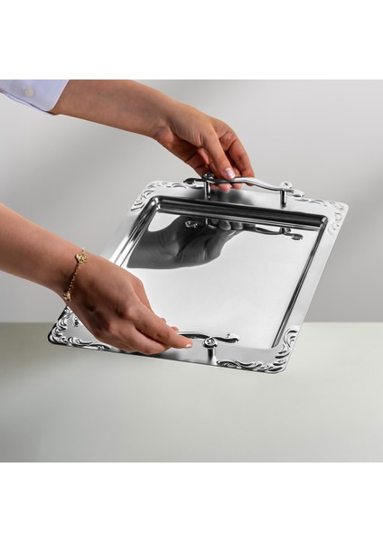 Lalezar Saten Çelik Çay Tepsi fiyatları