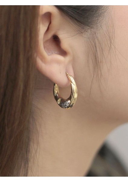 14 Ayar Altın Kalpli Damla Küpe fiyatları