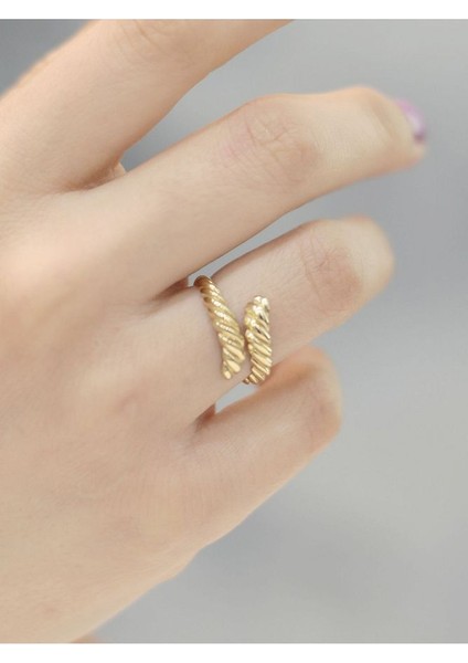 14 Ayar Altın Çiftli Midye Yüzük fiyatları