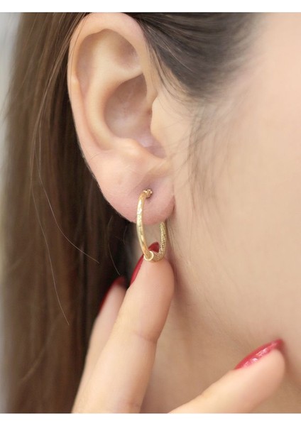 14 Ayar Altın Double Edge Küpe fiyatları