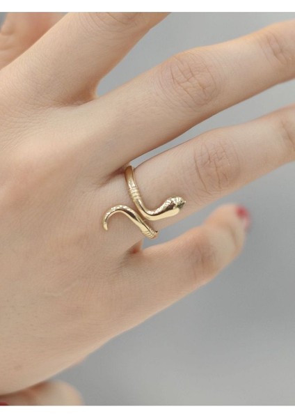 14 Ayar Altın Kısa Yılan Yüzük