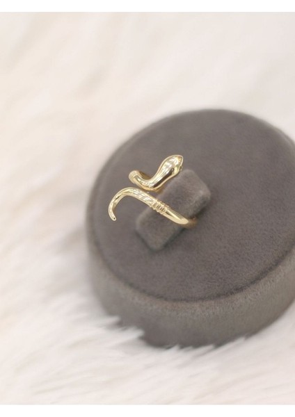 14 Ayar Altın Kısa Yılan Yüzük modelleri