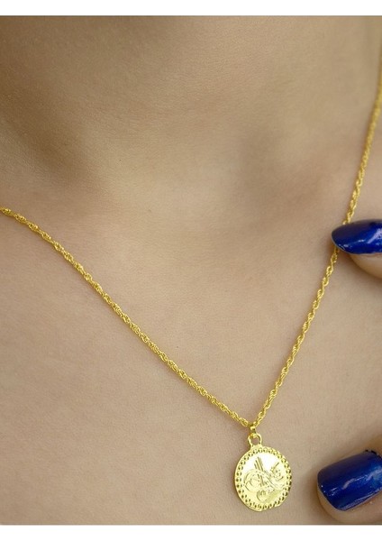 14 Ayar Altın Orta Boy Tuğra Kolye fiyatları