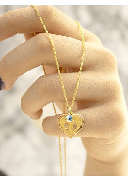 14 Ayar Altın Kalpli O Harfi Kolye fırsatları