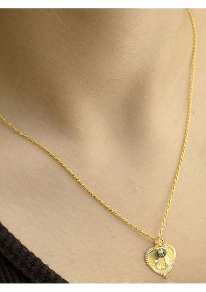 14 Ayar Altın Kalpli O Harfi Kolye indirimleri