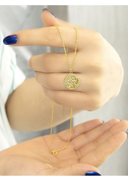 14 Ayar Altın Büyük Boy Tuğra Kolye