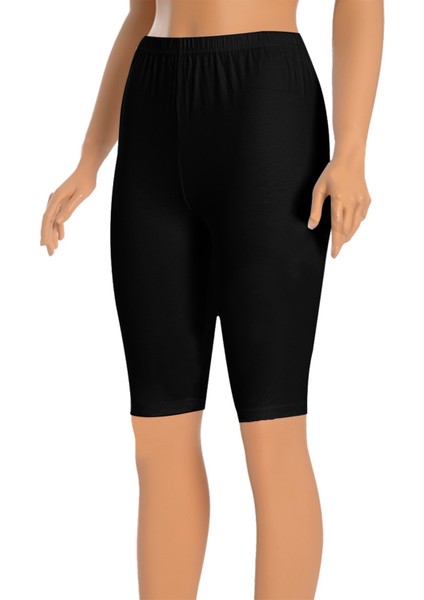 Kadın Diz Üstü Likralı Tayt (%96 Pamuk - %4 Elastan)