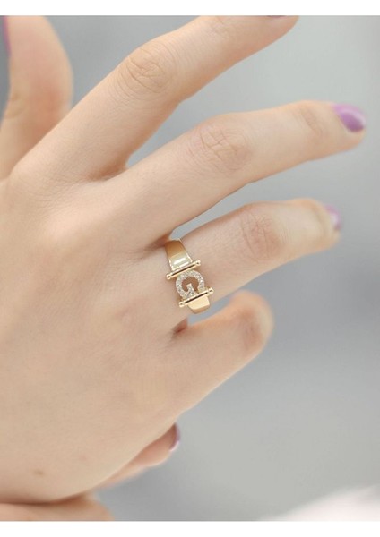 ZEYNEPLİ GOLD 14 Ayar Altın Küçük G Harfli Yüzük fiyatları