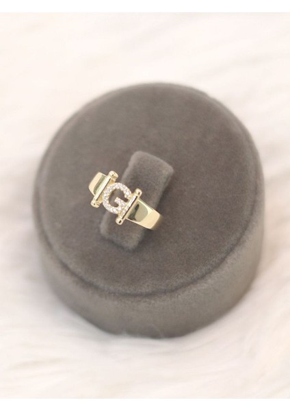 ZEYNEPLİ GOLD 14 Ayar Altın Küçük G Harfli Yüzük modelleri