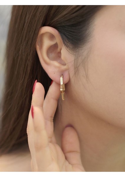 14 Ayar Altın Yıldız Küpe