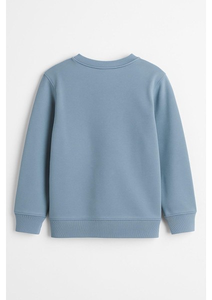 Erkek Çocuk Penguen Baskılı Mavi Kışlık Sweatshirt 0-5 Yaş modelleri