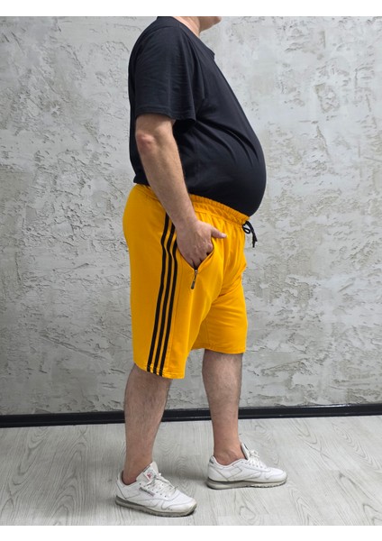 2245-BATTAL Beden 2 Iplik Şeritli Şort fiyatları