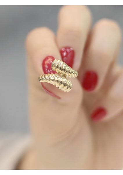 14 Ayar Altın Çiftli Worm Yüzük fiyatları