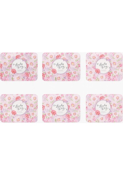 Dikdörtgen Kutu Hediye Kutusu Sevgililer Günü Hediye Kutusu Lovely Day Pembe 6 Lı 12x10cm