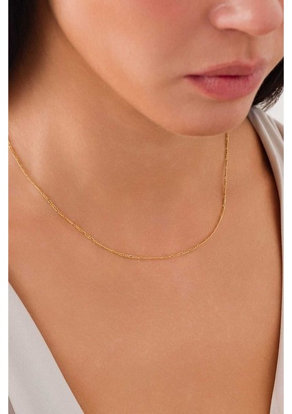 14 Ayar Altın Zarif Figaro Kolye fiyatları