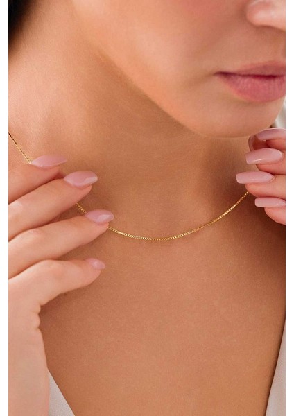 14 Ayar Altın Küp Kolye