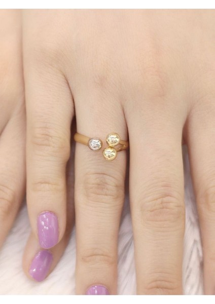 14 Ayar Altın Küçük 3 Toplu Yüzük