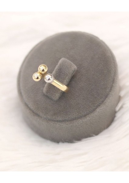 14 Ayar Altın Küçük 3 Toplu Yüzük modelleri