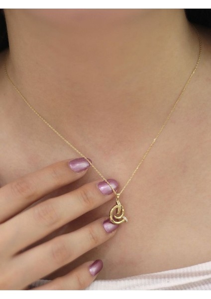 14 Ayar Altın Çivi Tasarım Uçlu Kolye modelleri