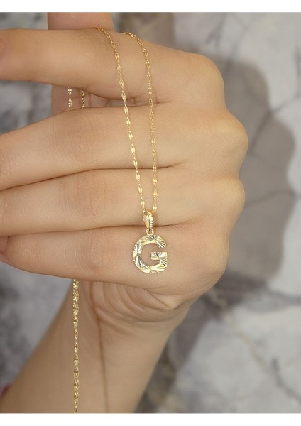 ZEYNEPLİ GOLD 14 Ayar Altın Küçük Füzyon G Harfli Kolye fırsatları