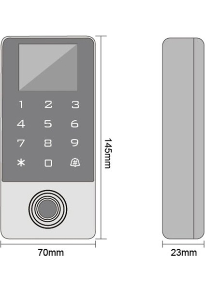 SR-214 LCD Em-W Kart-Şifre-Parmak Izi Özellikli Biyometrik Cihaz (125 Khz)