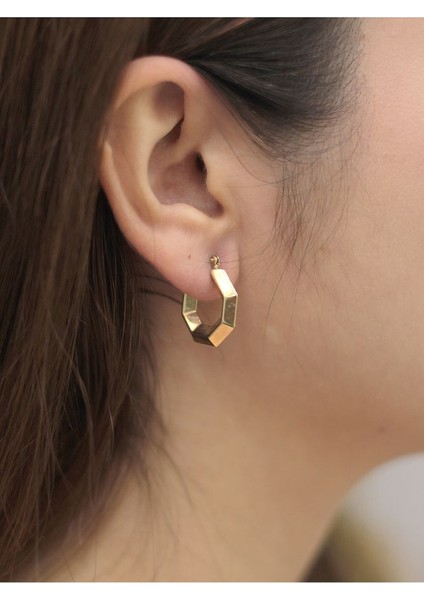 14 Ayar Altın Prizma Halka Küpe fiyatları