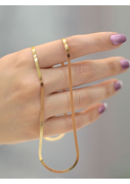 14 Ayar Altın Italyan Yassı Ezme Kolye fırsatları