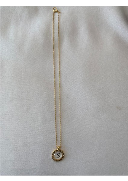 S Harfli Kolye Altın Renk fırsatları