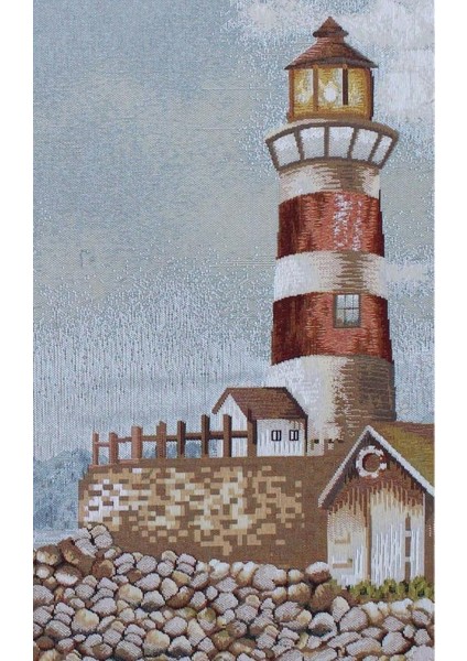 Belıeve Lighthouse Jakarlı Dokuma Goblen Dekoratif Çerçevesiz Pano Tablo 70*140 fırsatları