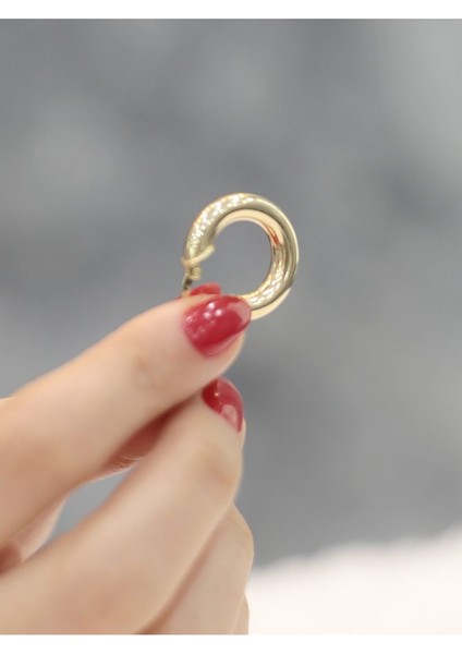 14 Ayar Altın Bombeli Soft Küçük Küpe modelleri