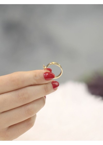 14 Ayar Altın Küçük Boy Kartier Küpe modelleri