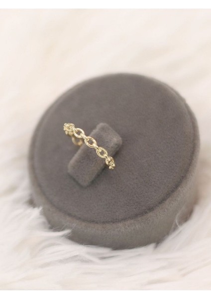 14 Ayar Altın Sıralı Ataş Yüzük modelleri