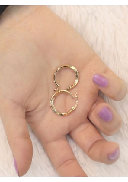 14 Ayar Altın Soft Sarmal Küpe modelleri