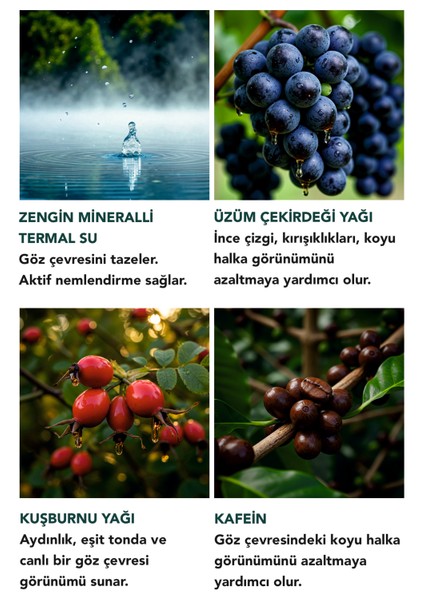 Kırışıklık & Leke Karşıtı Göz Çevresi Serumu 50 ml Koyu Halka Torbalanma Karşıtı/aydınlatma/nemlendirici/canlandırıcı modelleri