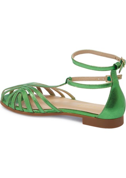 Yeşil Hakiki Deri Kadın Sandalet - K25Y1SN67789-G81 fiyatları