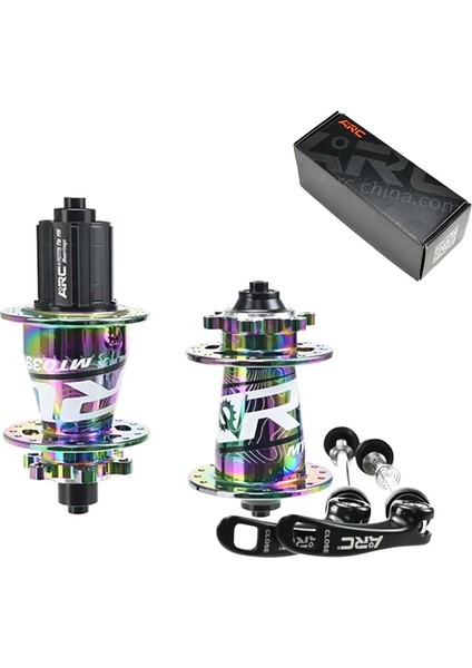 Arc MT-039 Sesli Göbek Takımı – Disk Uyumlu, Qr/ta, 32 Delik, Rainbow, Oil Slick, Kutulu