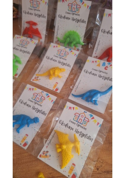 Sevgiliatolyemm Mutluluk Getirmesi Dileğiyle Oyuncak Dinazor 10 Adet Doğum Günü, Parti,yaş Günü,okul Hediyelikleri,kur-An Hediyelik fiyatları