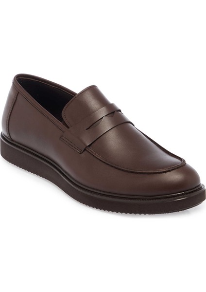 Kahve Hakiki Nubuk Deri Erkek Loafer - E24S1AY57120-A24
